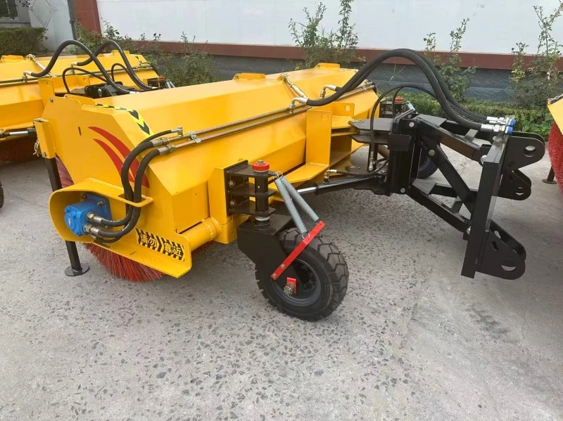 Vehicle-mounted snow rotary brush working