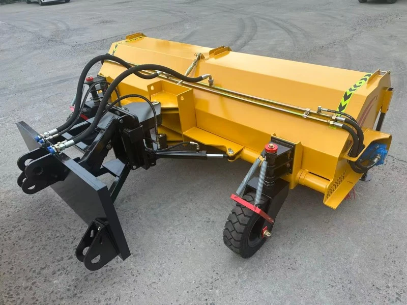 Vehicle-mounted snow rotary brush side view